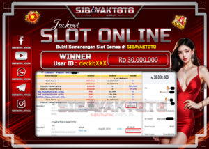 SIBAYAKTOTO BUKTI KEMENANGAN SLOT PALING GACOR RESMI
