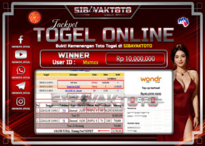 SIBAYAKTOTO BUKTI KEMENANGAN TOTO TOGEL 4D ONLINE TEPERCAYA